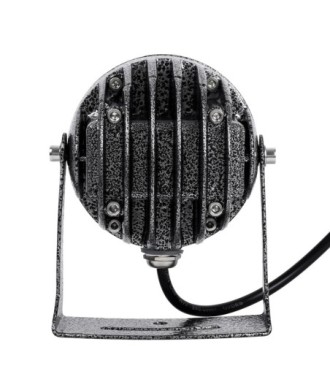 GloboStar® SPOT-XENIA 90509 Σποτ Φωτισμου Wall Washer LED 16W 1600lm 3° DC 24V Αδιάβροχο IP65 Φ9 x Υ12cm Ψυχρό Λευκό 6000K Dimmable - Σφυρήλατο Γκρι - 3 Years Warranty